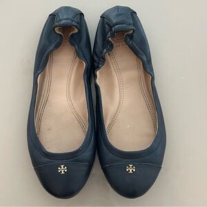 Tory Burch - York Ballet Flats in Navy Size 8